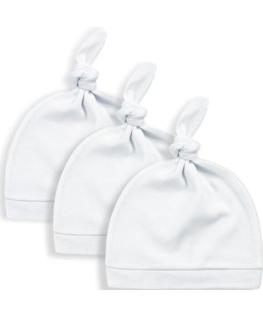 KiddyCare Newborn Hat/Baby Hats 6-12 Months GOTS Organic Cotton Baby Hats Newborn Baby Girl/Baby Boy Cotton Clouds (White) 0-6 Months