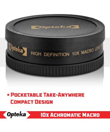 Opteka Achromatic 10x Diopter Close-Up Macro Lens for Sony E-Mount Cameras - 40.5mm, 49mm, 58mm Threads - Buy Online on SooperMarket.com