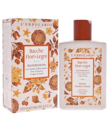 L'Erbolario Berries Flowers Wood Shower Gel - Refreshing & Perfumed Body Wash - Gently Cleanses & Invigorates Skin - 8.4 oz - Buy Online on SooperMarket.com