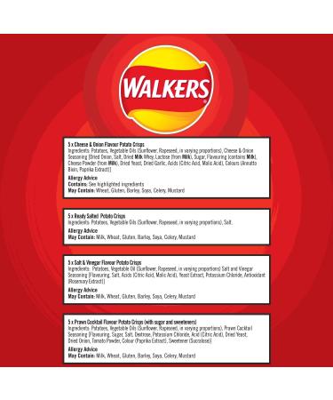Walkers Classic Variety Multipack Crisps Box 20x25g (Pack of 2) - Buy Online on SooperMarket.com