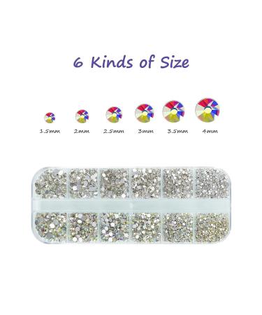 2880 Pcs Nail Art Rhinestones Kit with Tweezers and Drill Pen - MAEXUS Nail Gems for DIY, Face Make-up, and Professional Use - Buy Online on SooperMarket.com