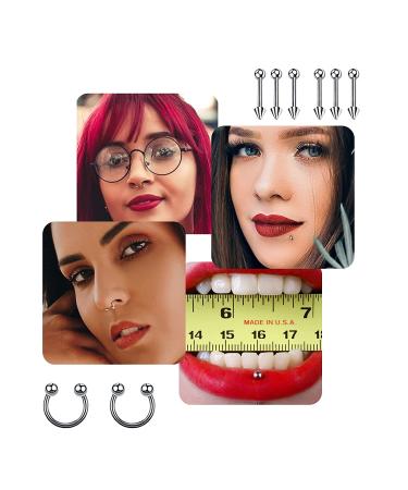 A-minusone 84PCS Body Piercing Kit | 14G 16G Tools for Nose Tongue Lip Ear | Piercing Needles Clamps 84 Piece Set - Buy Online on SooperMarket.com