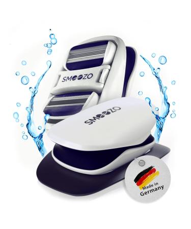 Buy SMOOZO Bundle Body Razor - Elegant Dark Blue with Design Tray & Cedar Care Oil | International Shipping Available - Buy Online on SooperMarket.com