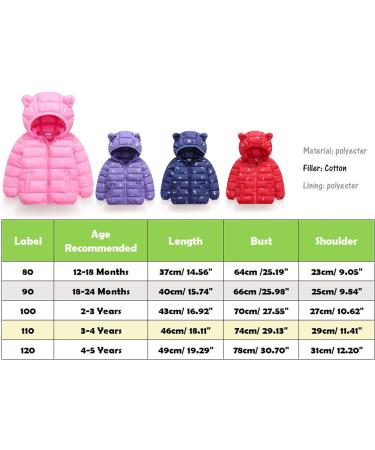 Kids Winter Hooded Puffer Jacket - Purple, 4-5 Years | Toddler Waterproof & Lightweight Coat for Boys & Girls - Buy Online on SooperMarket.com