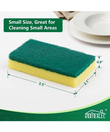 24 Count Heavy Duty Scrub Sponges for Kitchen Household Cleaning - Small Dish Sponges 3.5x2.1x0.9 - Buy Online on SooperMarket.com