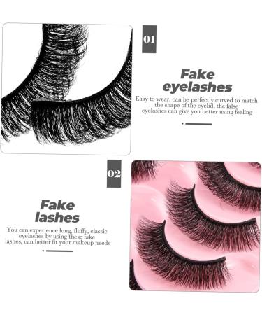 HAPINARY Natural Women Lashes 10 Pairs Fake eyelashes Curly 7d fiber Russia Natural Strip Lashes - Buy Online on SooperMarket.com