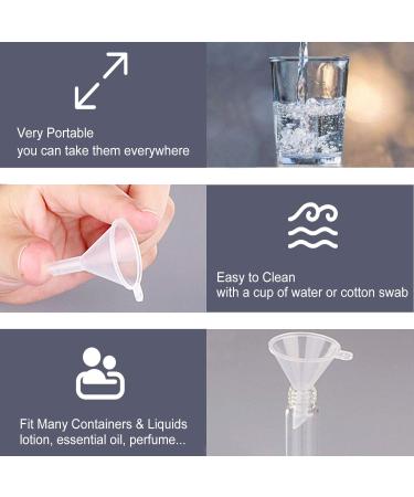 Refillable Cosmetic Containers Funnels - Ideal for Filling Bottles of Lotion, Water, Essential Oils, and More - Pink, Clear, Blue Multi-Colored Options - Buy Online on SooperMarket.com