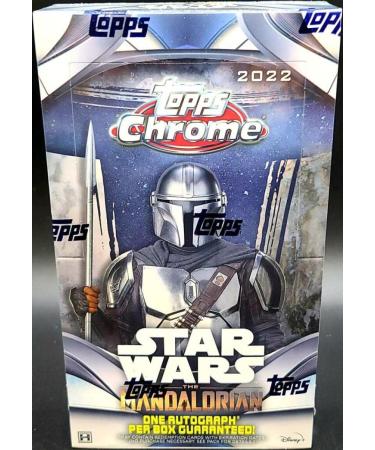 2022 Topps Star Wars Mandalorian Chrome Beskar Edition Hobby (18 Packs/4 Cards: 1 Auto)