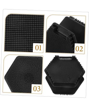 DRESSOOS Face Brush Facial Cleansing Brush Exfoliator Face Cleansing Brush Exfoliator Face Exfoliator Facial Wash Brush Silicone Face Cleansing Brush Double Sided Scrubber Silica Gel 6.50X6.50X4.00CM Black - Buy Online on SooperMarket.com