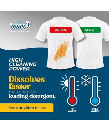 Wave Laundry Detergent Sheets - Scented 32 Loads - Fast-Dissolving & Powerful Multi-Purpose Cleaner - Eco-Friendly Plastic-Free Clean Breeze 32 Count - Buy Online on SooperMarket.com