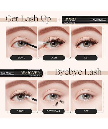 LASHVIEW 2-in-1 Lash Glue & Remover | Waterproof Mascara Adhesive | Strong 48 Hour Hold | Fast No Residue Removal | 0.13 Fl Oz - Buy Online on SooperMarket.com