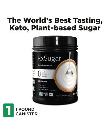 RxSugar Plant-Based Crystal Sugar 16oz | 0 Calorie, 0 Net Carbs | Keto & Diabetes-Safe, Non-GMO, Gluten-Free - Buy Online on SooperMarket.com