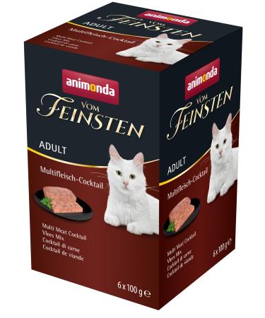 Animonda of the finest adult cat food wet food for adult cats multi-meat cocktail 6 x 100 g cocktail multi-meat 100 g (6 Pack)