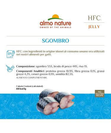 Buy Almo Nature HFC Jelly Wet Cat Food - Mackerel 24-Pack (24 x 70g) | Premium Seafood Nutrition for Cats - Ship Worldwide - Buy Online on SooperMarket.com
