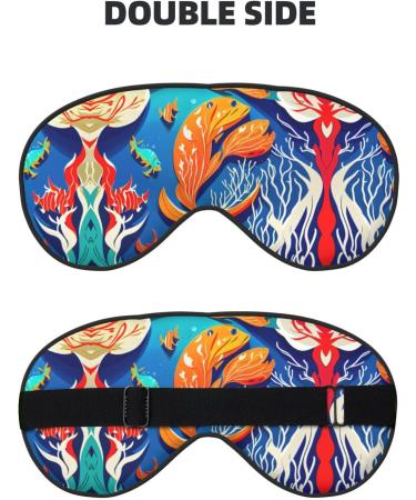 Colorful Tropical Sea Fish Soft Sleep Eye Mask | Breathable Eye Patch for Women | Perfect for Travel & Relaxation - Buy Online on SooperMarket.com