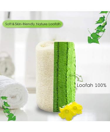 Natural Loofah Back Scrubber QpenguinBabies Loofah on a Stick with Natural Loofah Sponge Exfoliating Body Sponge Scrubber With Long Wooden Handle Back Brush For Men & Women in Bath Spa Shower 2 Pack - Buy Online on SooperMarket.com