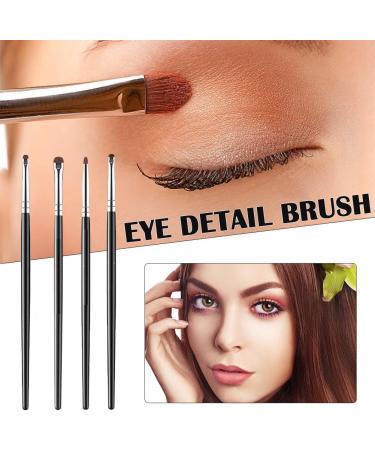 1/4Pcs Small Angle Precise Detail Eyeshadow Brush Soft Horse Hair Eyelid Highlighter Lying Silkworm Up Eyes Brushes Makeup Make - Buy Online on SooperMarket.com