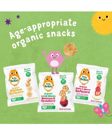 Baby Bellies Organic Apple & Berry Softcorn - 0.28 oz Bag (Pack of 7) - Buy Online on SooperMarket.com