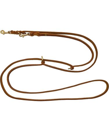 Dogeleine Adjustable Fat Leather Leash for Small & Large Dogs 2m to 5m Lengths in Cognac - Buy Online on SooperMarket.com