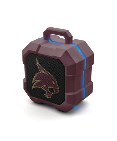 SOAR NCAA Shockbox LED Wireless Bluetooth Speaker Texas State Bobcats Team Color
