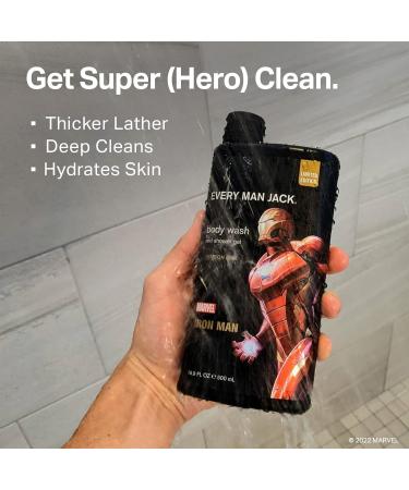 Every Man Jack Marvel Iron Man Body Wash Twin Pack - 16.9oz x 2 | Paraben-Free, Phthalate-Free, Dye-Free, Cruelty-Free - Buy Online on SooperMarket.com