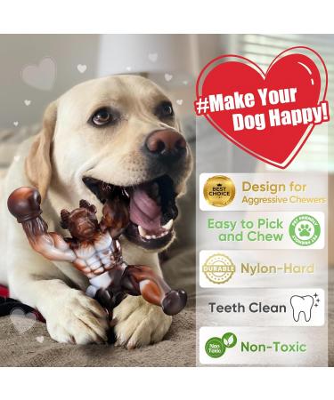 Zinbo Indestructible Dog Toys for Aggressive Chewers - Dark Brown, Medium/Large Breed - Buy Online on SooperMarket.com