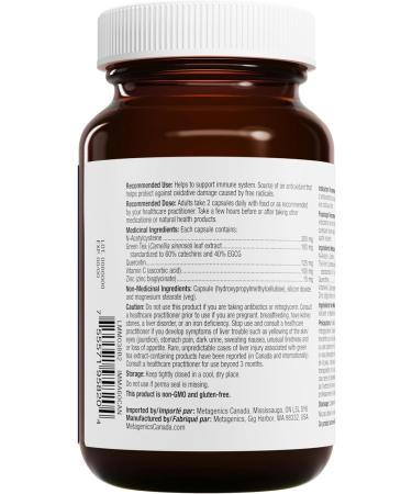 Metagenics - Immune Active - Immune Support and Antioxidants - with Vitamin C Zinc - Green Tea NAC Quercetin and More - 60 Capsules - Buy Online on SooperMarket.com