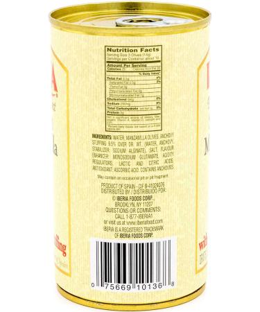 Iberia Spanish Manzanilla Olives Stuffed with Anchovies, 5.25 Oz (Pack of 12) - Buy Online on SooperMarket.com