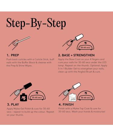 Mylee Mini Kit - Professional Nail Care Set for Beginners at Home Includes LED Nail Lamp Nail Gel Polish Base Coat Top Coat and Accessories - Buy Online on SooperMarket.com