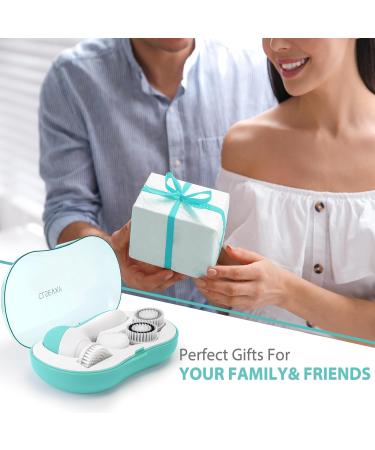 Rechargeable Facial Cleansing Spin Brush Set - 4 Exfoliating Brush Heads | Waterproof Face Spa System by CLSEVXY - Gentle Exfoliation & Deep Scrubbing - Buy Online on SooperMarket.com
