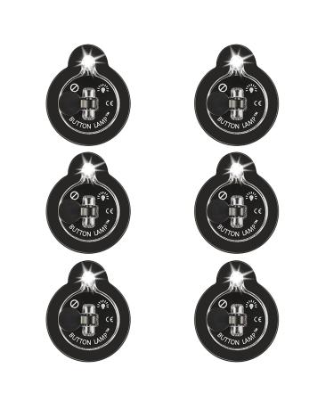 BUTTON LAMP Adhesive LEDs Light Package - Lightweight, Ultra Small, Ultra Bright LED Utility Lights - 6 Pack (BL-6885)