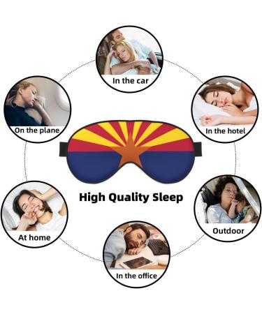 Arizona Flag Soft Sleep Eye Mask | Breathable Travel Eye Patch for Women | Perfect Relaxation Gift - Buy Online on SooperMarket.com