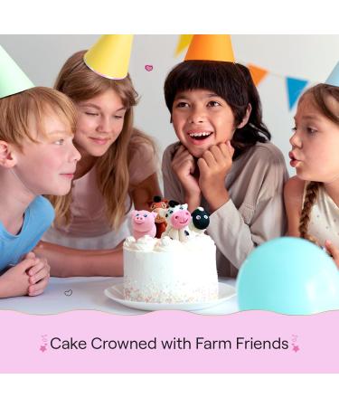 SugarArt Edible Farm Animal Cake Toppers - Handmade Sugar Decorations for Kid's Birthdays (Set of 4: Sheep, Cow, Pig & Horse) - Buy Online on SooperMarket.com