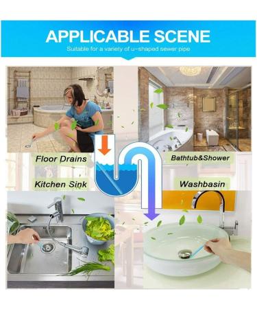 DRAIN STICKS FOR UNBLOCKING - 12 Pack - Enzyme Foam Pipe Cleaner & Unblocks Clogged Drains | Make Drains Flow Easy Sticks | Outdoor Drain Unblocker | Foaming Kitchen & Toilet Drain Cleaner - Buy Online on SooperMarket.com