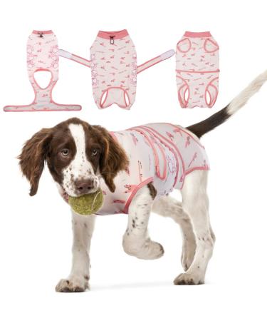 Pumyporeity surgical suit for dogs healing suits for dogs body operation anti-licking-vest animal nest pet surgical suit belly wounds and skin protection for female male dogs (fox XL) XL e-fox