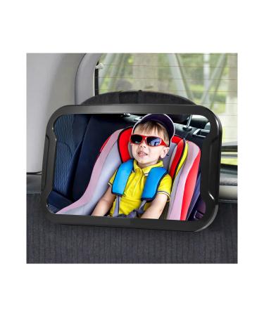 Vinabo Baby Car Mirror Baby Essentials for Newborn Car Mirror Baby Rear View 100% Shatterproof Baby Mirror Adjustable Car Seat Mirror Drive Safe and Monitor Your Child