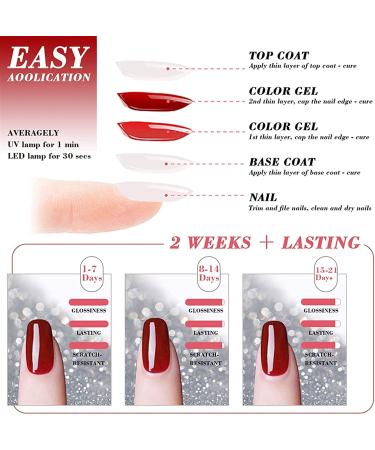 39 Pcs Gel Nail Polish Set - 36 Colors UV LED Soak Off Nail Gel Kit with Glossy & Matte Top Coat - Popular Nail Art Colors - Buy Online on SooperMarket.com