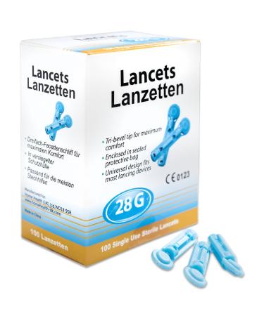 CodeFree blood lancets size 28G 200 pieces suitable for lancing devices from Medisana Accu Chek SD codefree 200 pieces (1 pack)
