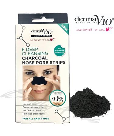 Derma V10 Charcoal Nose Pore Strips - Deep Cleansing (Pack of 6) - Buy Online on SooperMarket.com