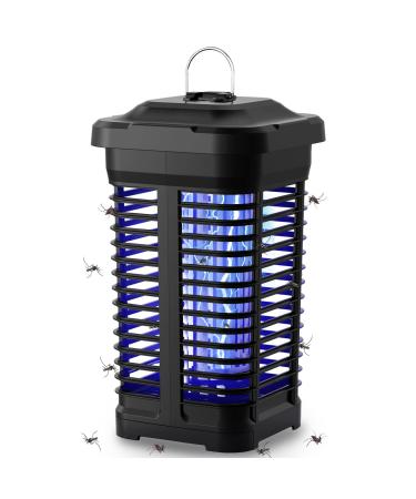 Bug Zapper Outdoor Mosquito Killer Dusk to Dawn Built in Light Sensor 18W 4200V Electric Fly Insect Killer IPX4 Waterproof Fly Trap for Home Garden Patio Bedroom Indoor and Outdoor