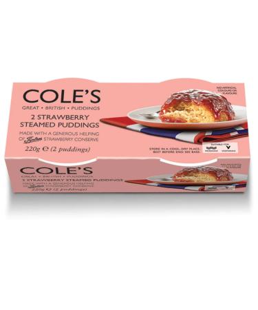 Coles Strawberry Steamed Pudding Twin Pack 2x(2x110g)