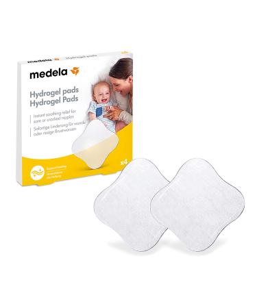 Medela Hydrogel Pads - immediate relief and cooling for wound nipples - reusable - pack with 4 individually packaged sterile pads