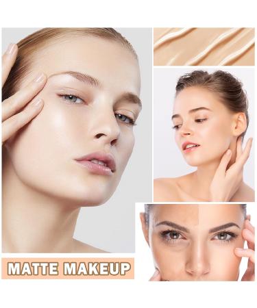 Flawless AirBrush High Coverage Matte Foundation Kit - 2 Warm Porcelain | Natural Nude Finish for Mature Skin - Buy Online on SooperMarket.com