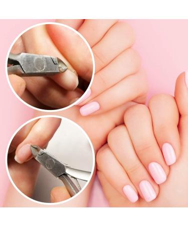 Professional Stainless Steel Cuticle Pusher & Nippers Duo - Nail Cleaner for Manicure & Pedicure - Buy Online on SooperMarket.com