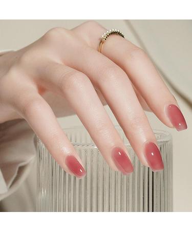 Nude Jelly Gel Nail Polish - Sheer Nude Jelly Transparent Gel Nail Polish - 7ml Nude Pale Pink Nail Polish - Soak Off U V LED Gel Nail Varnish - Buy Online on SooperMarket.com