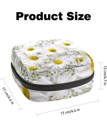Anna Cowper Daisy Composition Sanitary Napkin Storage Bag | Menstrual Cup Pouch | Nursing Pad Holder | Portable Period Bag for Women & Teen Girls - Multi-colored - Buy Online on SooperMarket.com