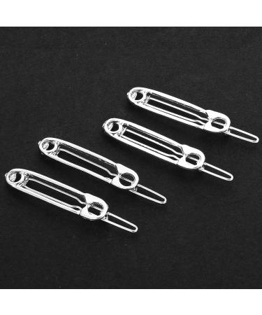 WLLHYF 12PCS Goth Snap Clip Silver Hair Clips - Vintage Charms Hairpin for Women Girls | Hip Hop Jewelry Accessories - 90s Style Aesthetic Gift - Buy Online on SooperMarket.com