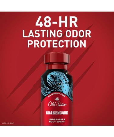 Old Spice Aluminum Free Body Spray for Men Krakengard 5.1 Oz (Pack of 2) 5.1 Ounce (Pack of 2) - Buy Online on SooperMarket.com