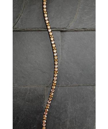 Gl cksHucke 'Goldliebe' Curved Narrow Browband for Shetland Ponies - Gold with Rhinestones - Buy Online on SooperMarket.com