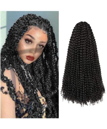 18 inch Passion Twist Water Wave Crochet Braids Hair - 7 Packs | Long Bohemian Locs | Synthetic Hair Extensions for Spring Twist and Fluffy Style - Buy Online on SooperMarket.com